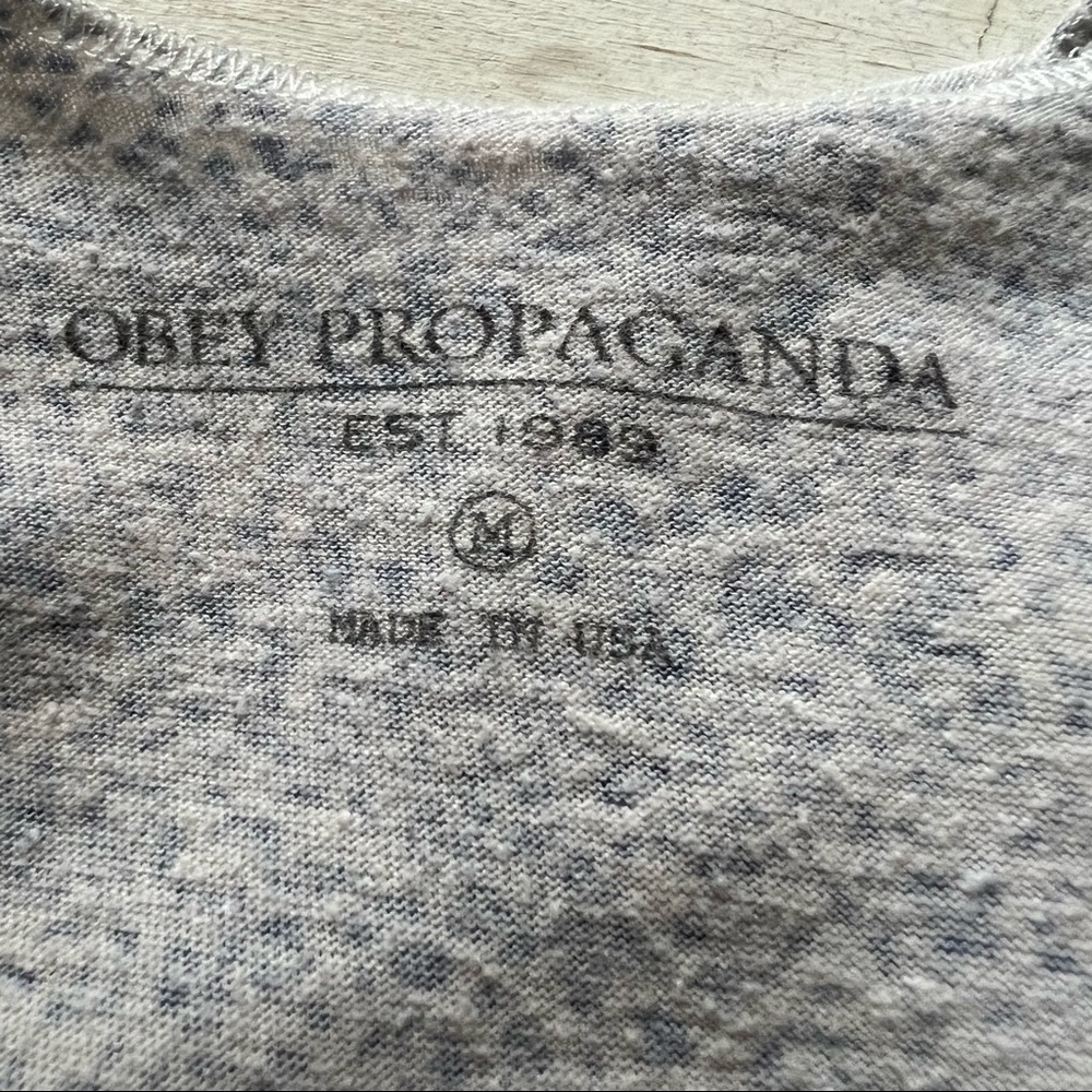 Obey Loose Fit Blue White Speckled Racerback Tank Top Size M - Picture 11 of 13